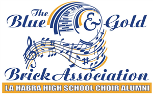 Blue and Gold Brick Association Logo 